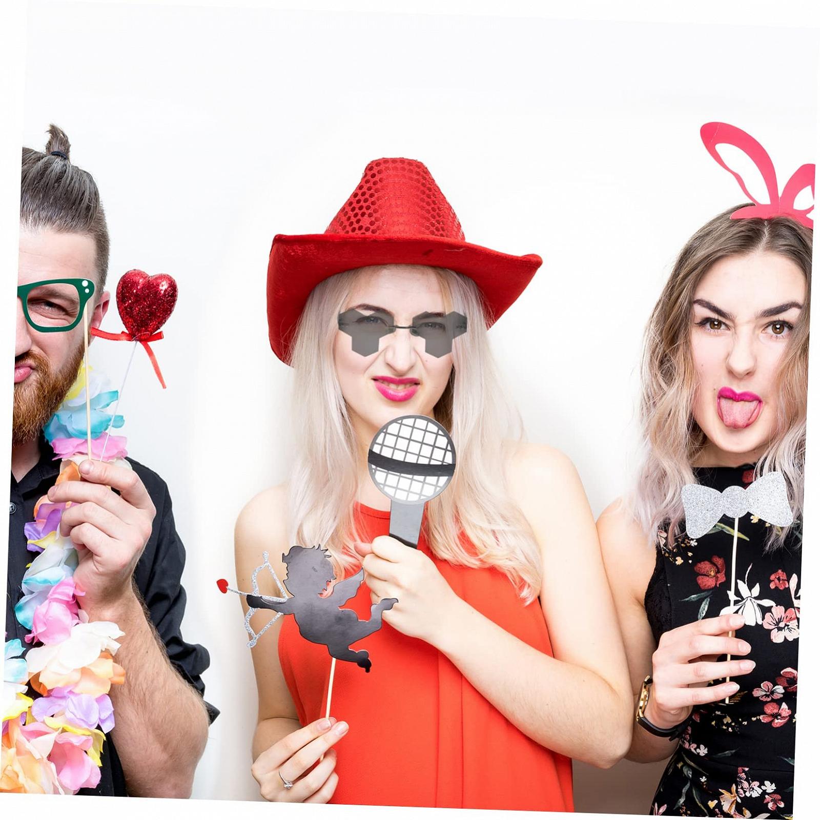 Сонцезахисні окуляри прямокутні Unisex PACKOVE 3 пари без оправи для вечірок та косплею, фото №6