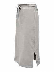 Спідниця ONLWANTED LT CALF SKIRT SWT 15244840-Light Grey Melange ONLY Сірий S synthetic.ua - Фото 1