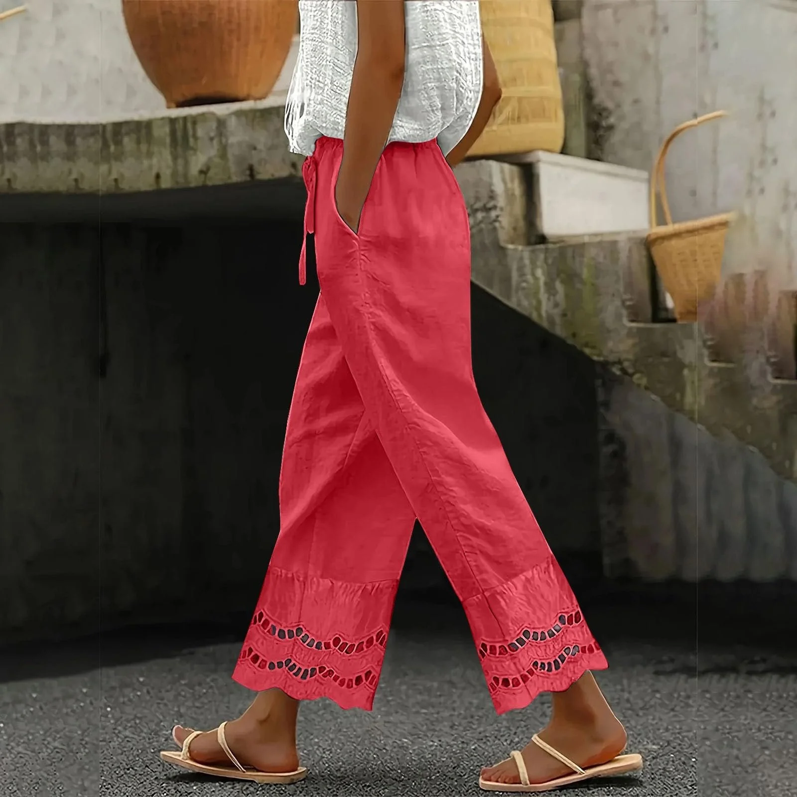 Женские однотонные брюки Свободные, фото №2 Женские однотонные брюки Свободные, фото №2