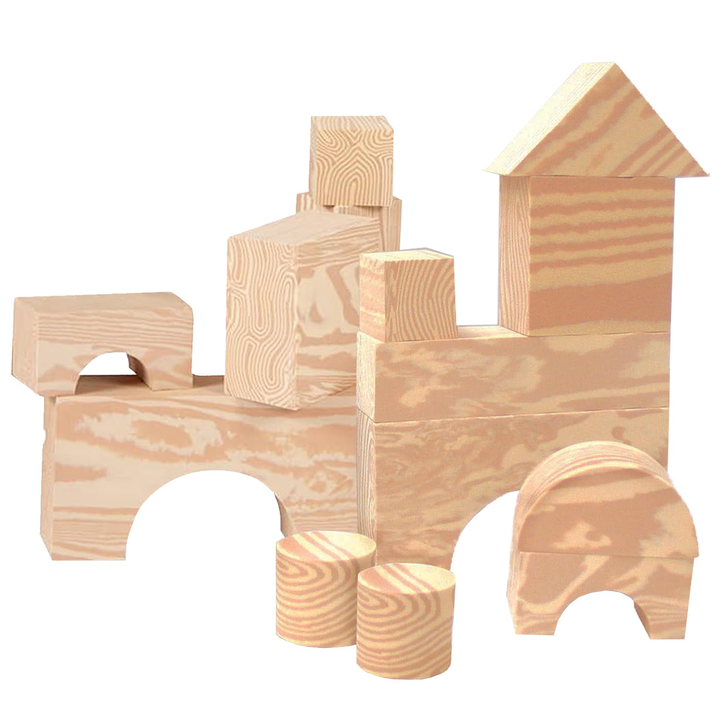 Блоки Edushape Wood-Like Soft Blocks- Set Of 30, фото №2