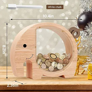 Скарбничка Elephant дерев'яна з ручкою (Elephant) synthetic.ua - Фото 1