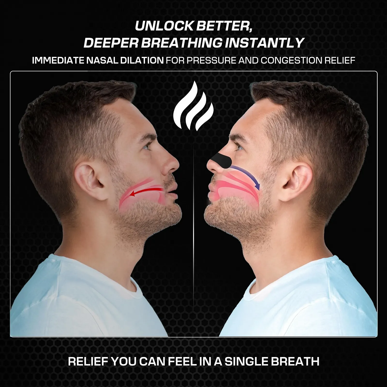 Смужки для носа для дихання (60 шт.) для спортсменів і відвідувачів спортзалу, фото №3 Смужки для носа для дихання (60 шт.) для спортсменів і відвідувачів спортзалу, фото №3