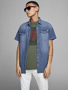 Рубашка Jack&Jones SHERIDAN 12159371 Джинсовый Синий 2XL - Фото 1