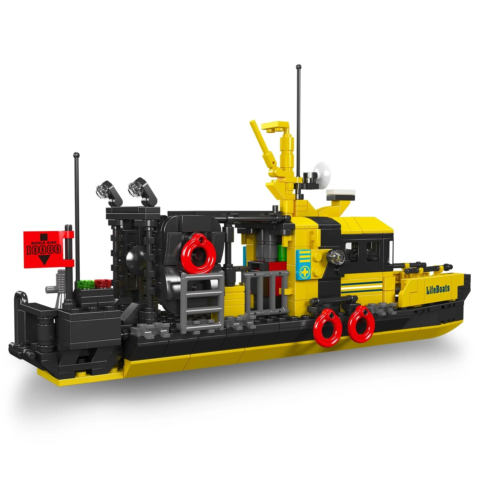 Конструктор Корабель Mould King Technik 10080 Норвезький багатофункціональний рятувальний човен, 462 деталі, фото №3