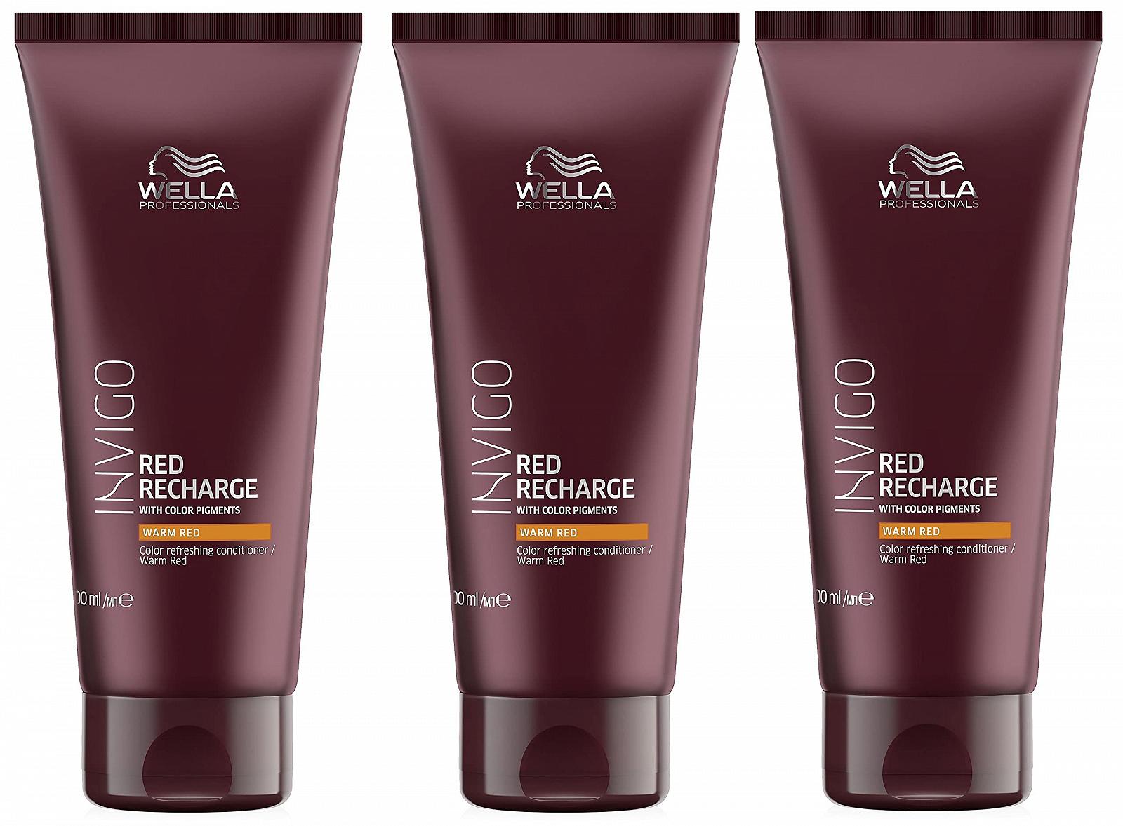 Кондиціонер WELLA Professionals Invigo Red Recharge Warm Red Colour 600 мл (200 мл, упаковка з 3), фото №1