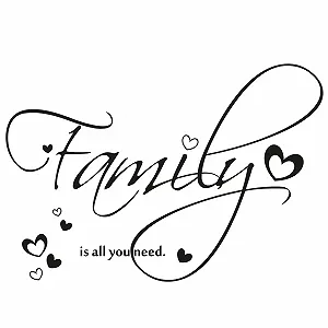 Наклейка на стіну GRAZDesign Family Living Room Sayings 44 x 30 см червона synthetic.ua - Фото 1