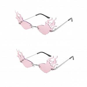 Сонцезахисні окуляри PACKOVE Ретро Полум'я Рожевий - Фото 1