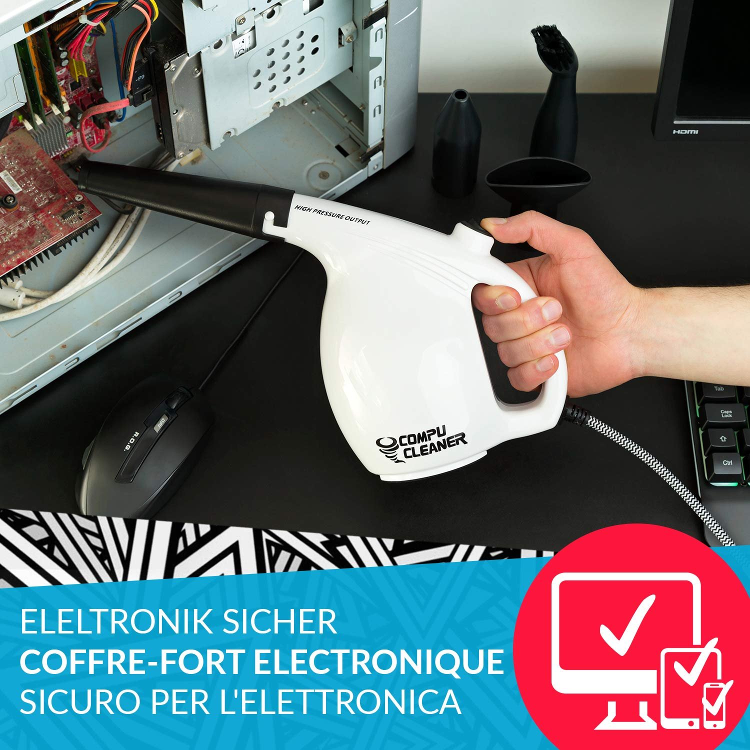 Электрическая воздуходувка CompuCleaner 500 Вт для чистки электроники, фото №3