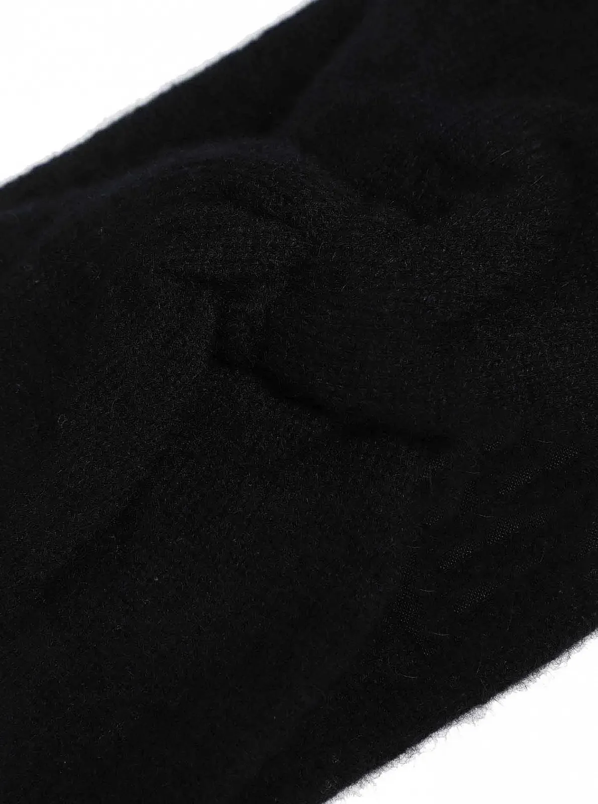 Пов'язка на голову Zwillingsherz 100% кашемір чорний, фото №4