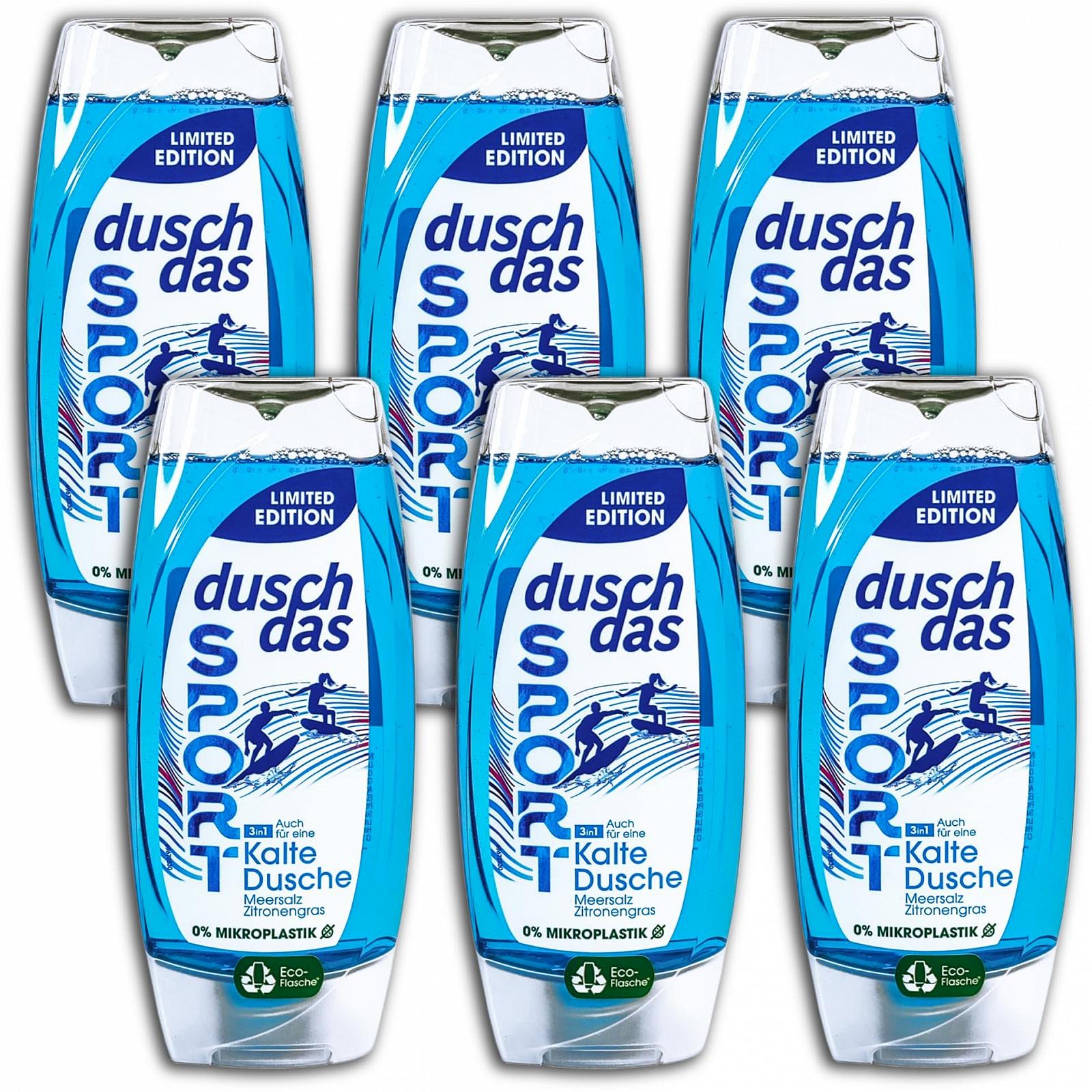 Гель для душу та шампунь Duschdas 3-в-1 Sport Cold Shower 6 x 225 мл Упаковка 6 шт., фото №1