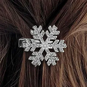 Заколка для волос в виде снежинки для женщин, украшенная стразами, серебристо-белая цена на synthetic.ua - Фото 1 Заколка для волос в виде снежинки для женщин, украшенная стразами, серебристо-белая synthetic.ua - Фото 1