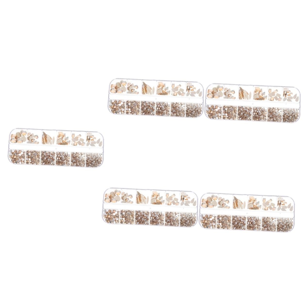 Стрази Плоскі Healeved для нігтів, 5 коробок, Діамантовий декор для DIY манікюру, фото №1