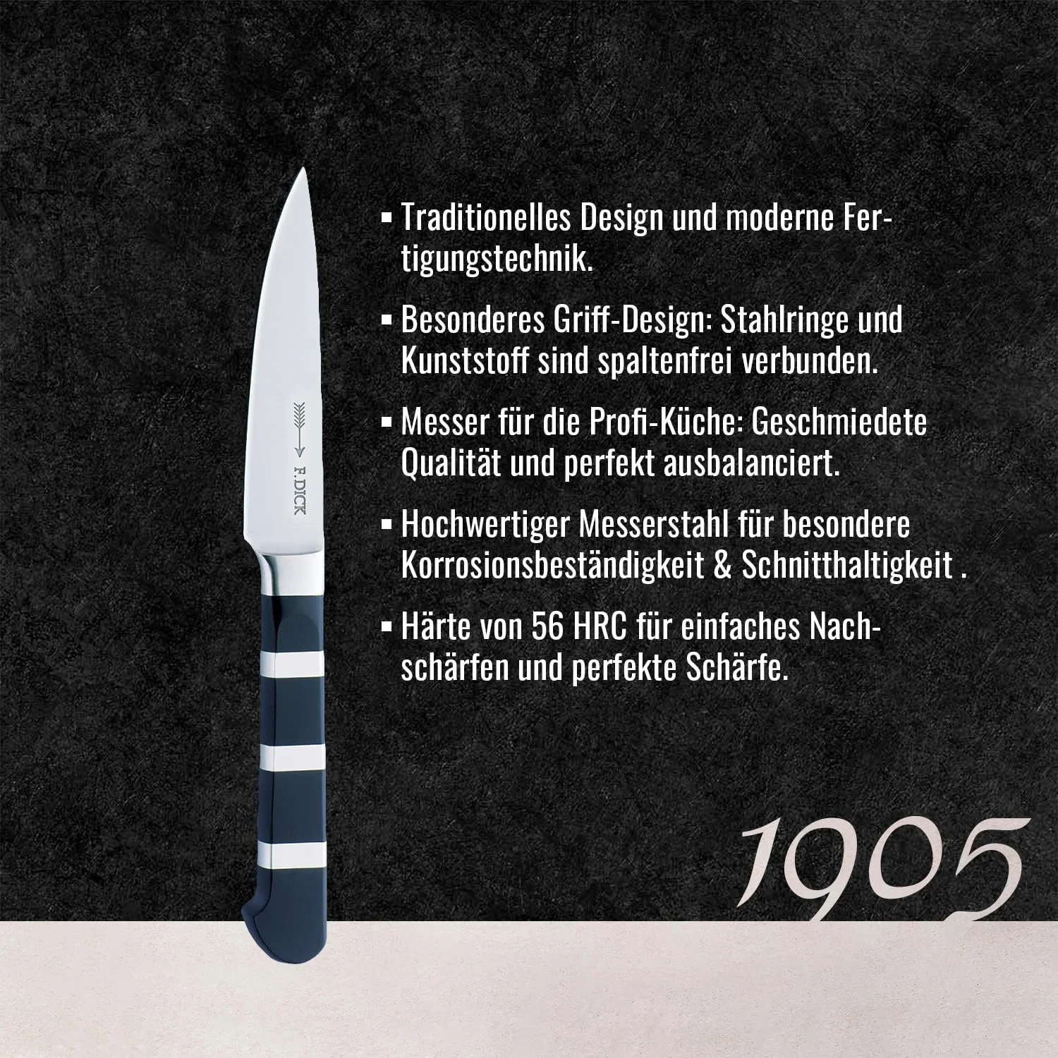 Нож Канцелярский F. DICK 1905 X50CrMoV15 сталь 9 см 8194709, фото №3 Нож Канцелярский F. DICK 1905 X50CrMoV15 сталь 9 см 8194709, фото №3