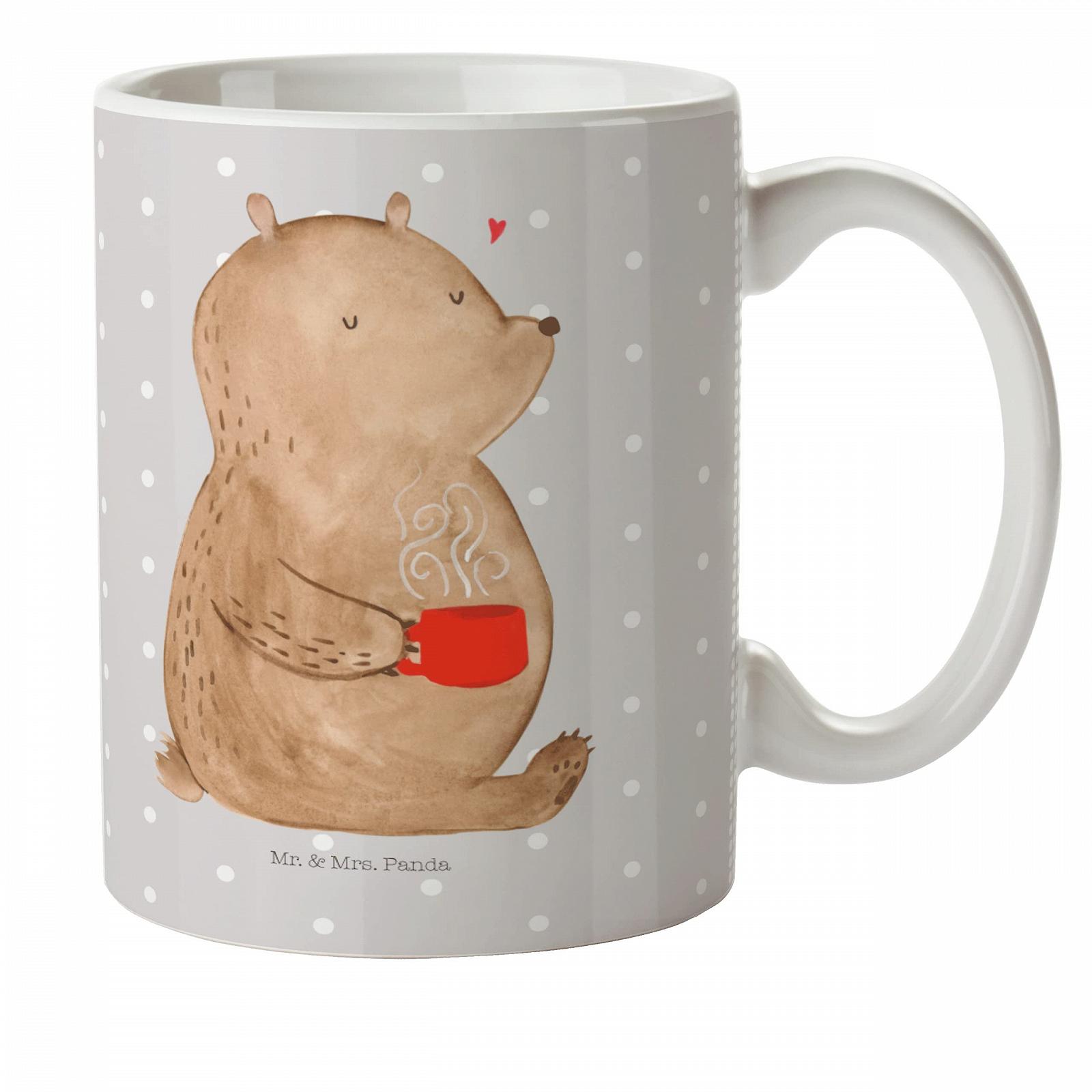 Детская кружка Mr. & Mrs. Panda Медведь Кофе Подарок Плюшевый Мишка Покорять Мир Уличная Посуда Пластиковая Кружка Детская Кружка Кофе Мотивация, фото №1