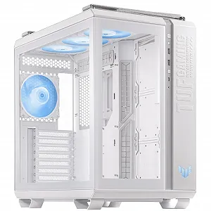 Корпус ASUS TUF Gaming GT502 Plus / без БП / Mid-Tower / ATX, Micro-ATX, Mini-ITX / USB 3.2 Type-C / 4x120mm ARGB / Закаленное стекло / Белый - Фото 1