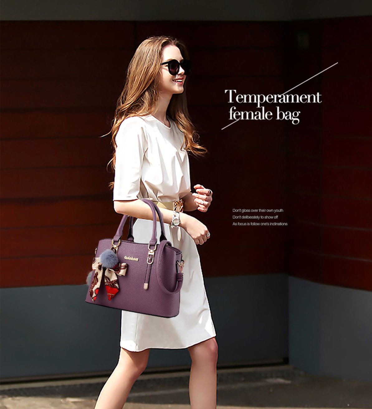 Сумка жіноча Nicole&Doris з ручками, через плече, для роботи, тоут, сатчел, з бантом, з м'якої штучної шкіри, фото №2