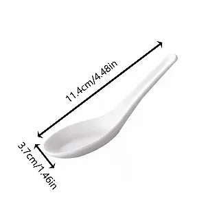 Ложка столовая Vastsea Набор 20 штук Керамическая ложка для супа Обеденная ложка Подходит для кухни Домашнего использования Мытье в посудомоечной машине и микроволновой печи Белый synthetic.ua - Фото 1