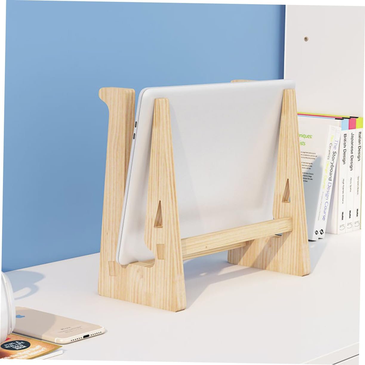 Дерев'яна Підставка для ноутбука Регульована Ергономічна Вентильована Настільна, фото №9 Дерев'яна Підставка для ноутбука Регульована Ергономічна Вентильована Настільна, фото №9