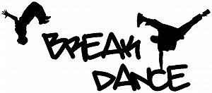 Наклейка на стіну Samunshi Брейк-данс 30 x 13 см чорна - Фото 1