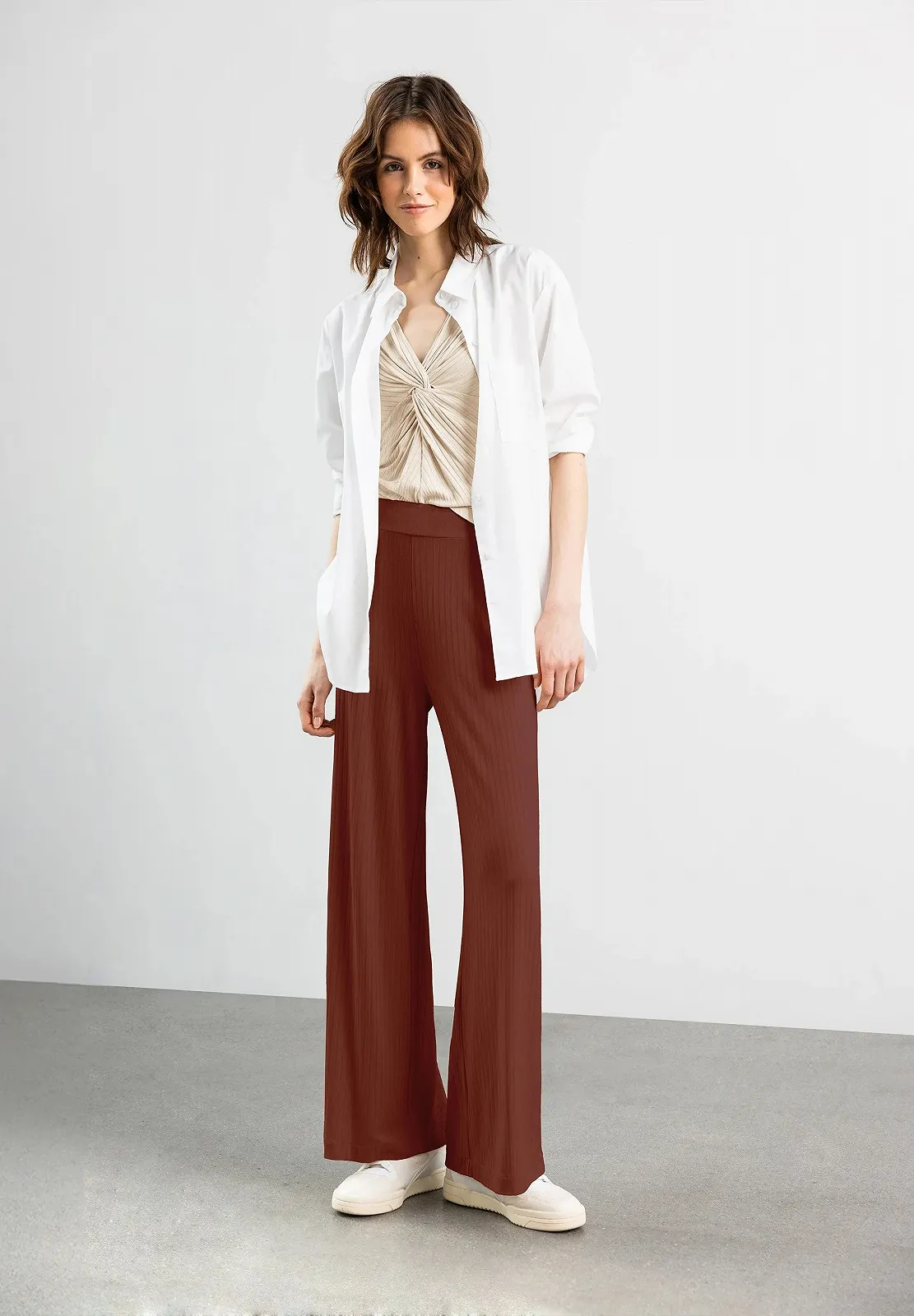 Женские брюки Les Lunes The Michelle Rib Pants Rusty Red - L, фото №2