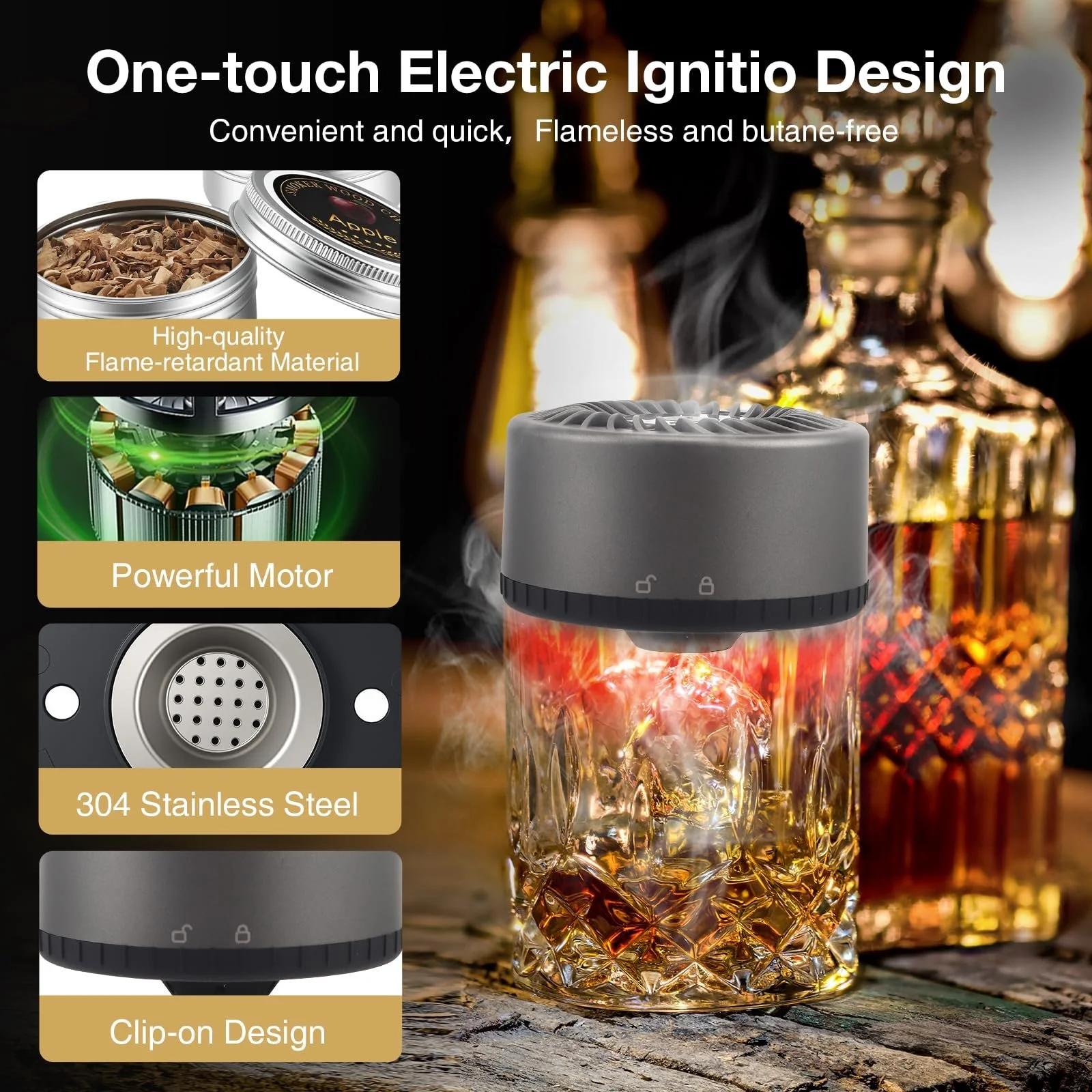 Электрический набор для копчения виски LIFEJXWEN, фото №2