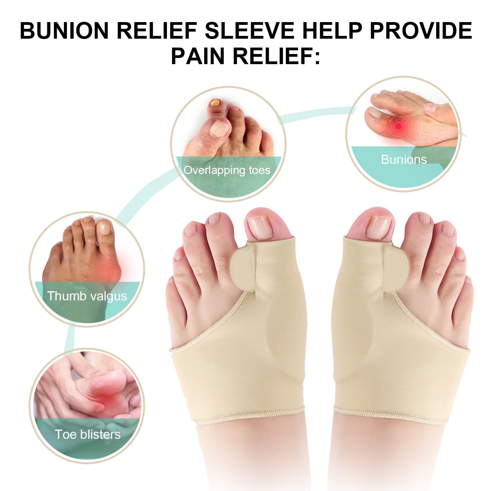 Шкарпетки Hallux Valgus Бежевий (37-43 M), фото №4 Шкарпетки Hallux Valgus Бежевий (37-43 M), фото №4