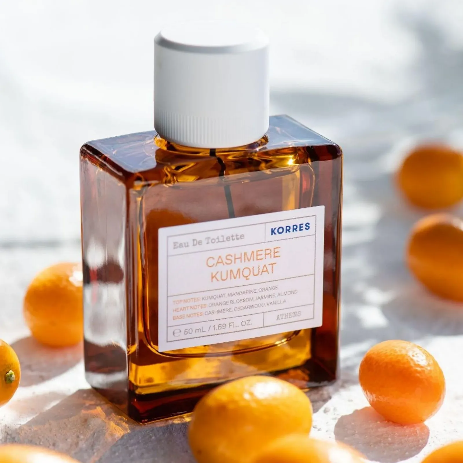 Туалетная вода KORRES CASHMERE KUMQUAT Восточный, Цветочный аромат для женщин с апельсиновым цветом и кашемиром, Веганский, 50 мл, фото №2
