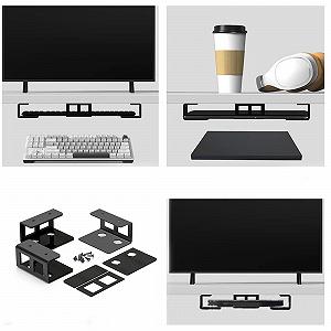 Крепление для ноутбука для стола Держатель для ноутбука под стол для хранения ноутбуков и клавиатур synthetic.ua - Фото 1