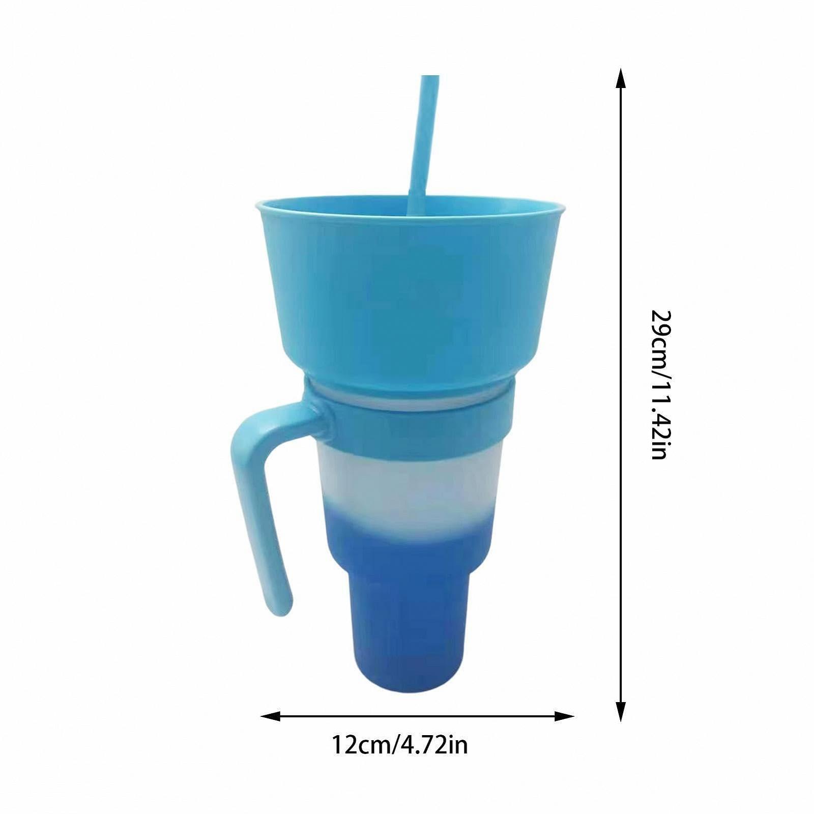 Стакан-поїльник з соломинкою 2-в-1, стакан для подорожей зі змінним кольором, фото №7