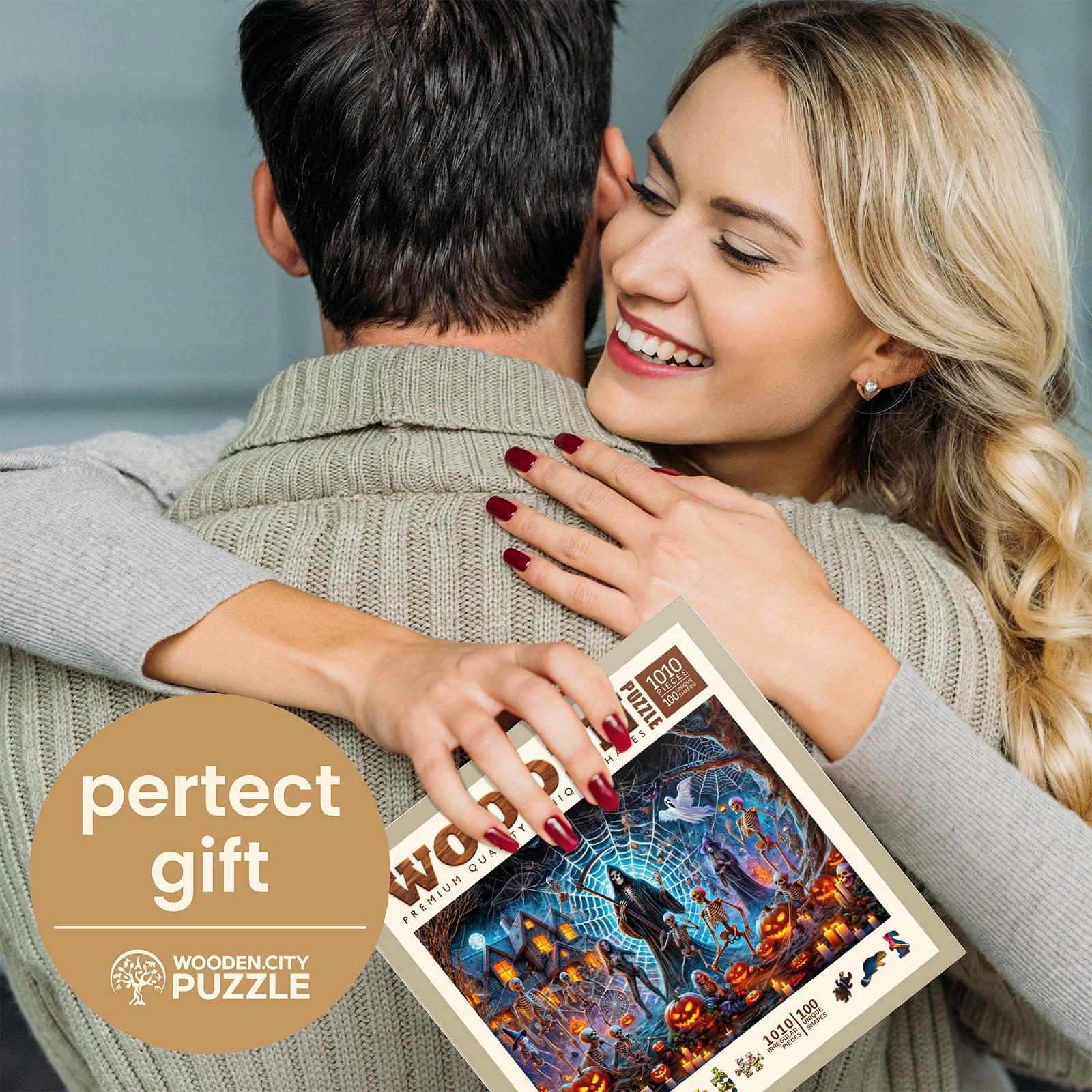 Дерев'яний пазл WOODEN.CITY Grim Reaper Halloween 1000 елементів, фото №6