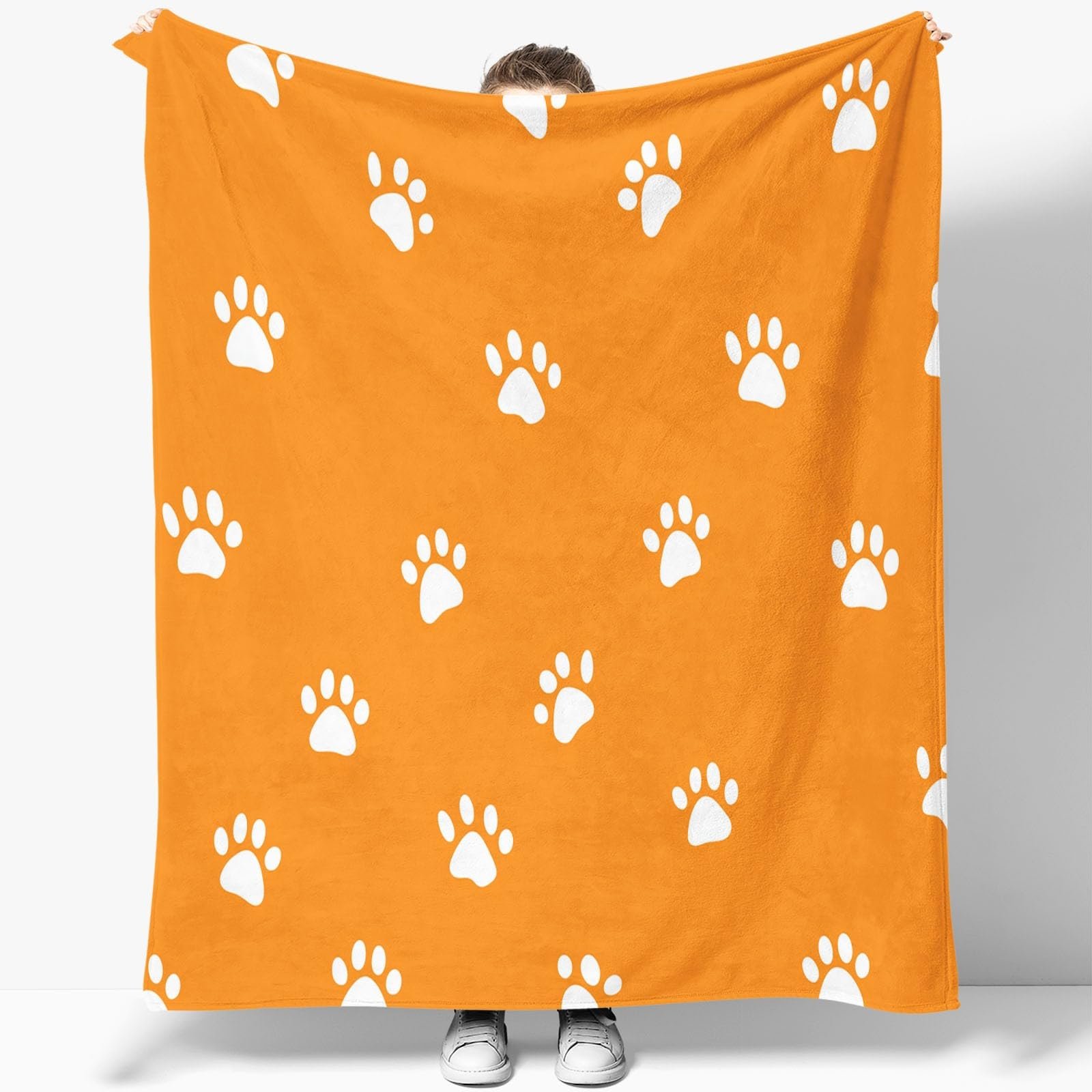 Плед Fluffy М'який, Плед з милим принтом лапки з високоякісного фланелевого матеріалу, фото №5 Плед Fluffy М'який, Плед з милим принтом лапки з високоякісного фланелевого матеріалу, фото №5