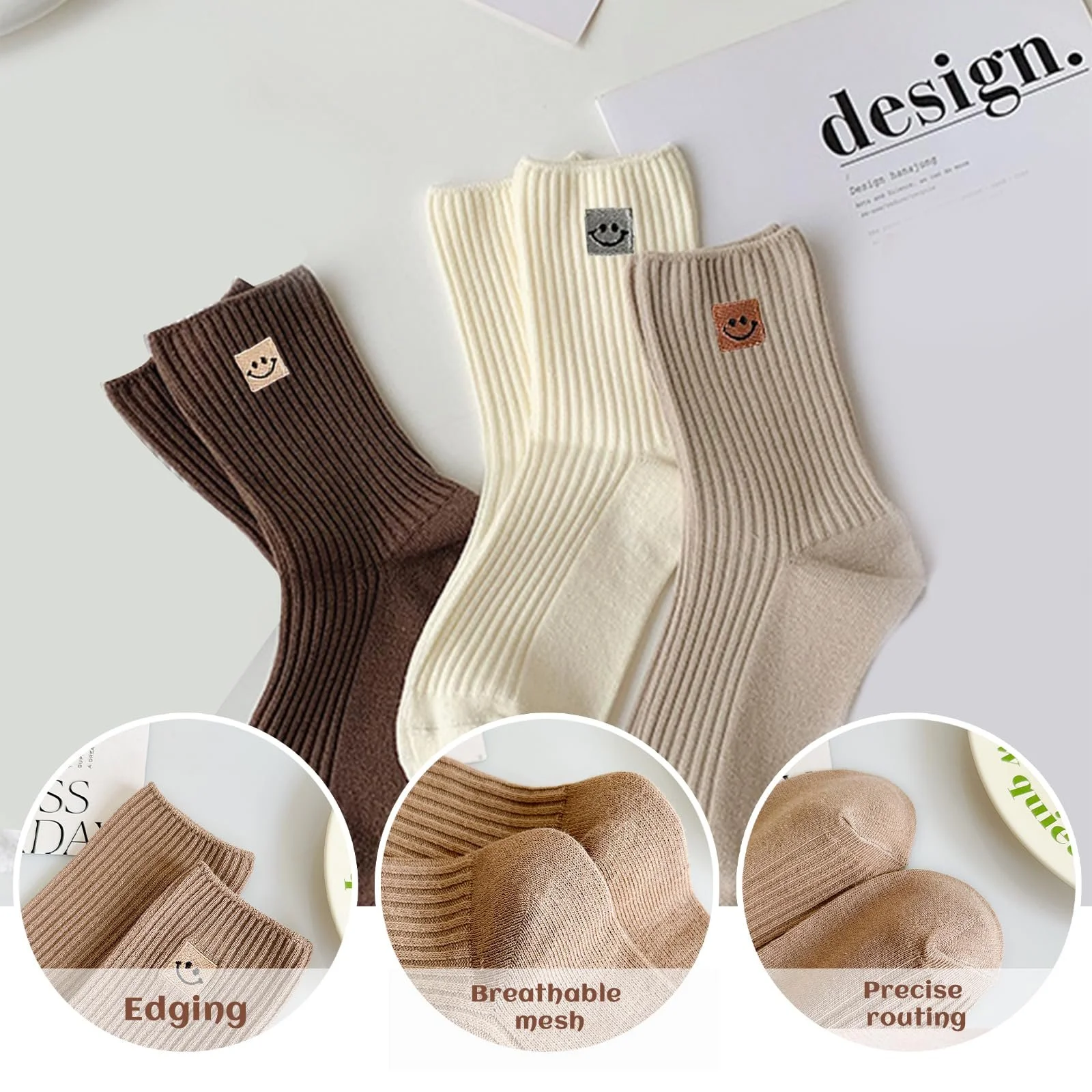 Шкарпетки з вишивкою, бавовняні, фото №3 Шкарпетки з вишивкою, бавовняні, фото №3