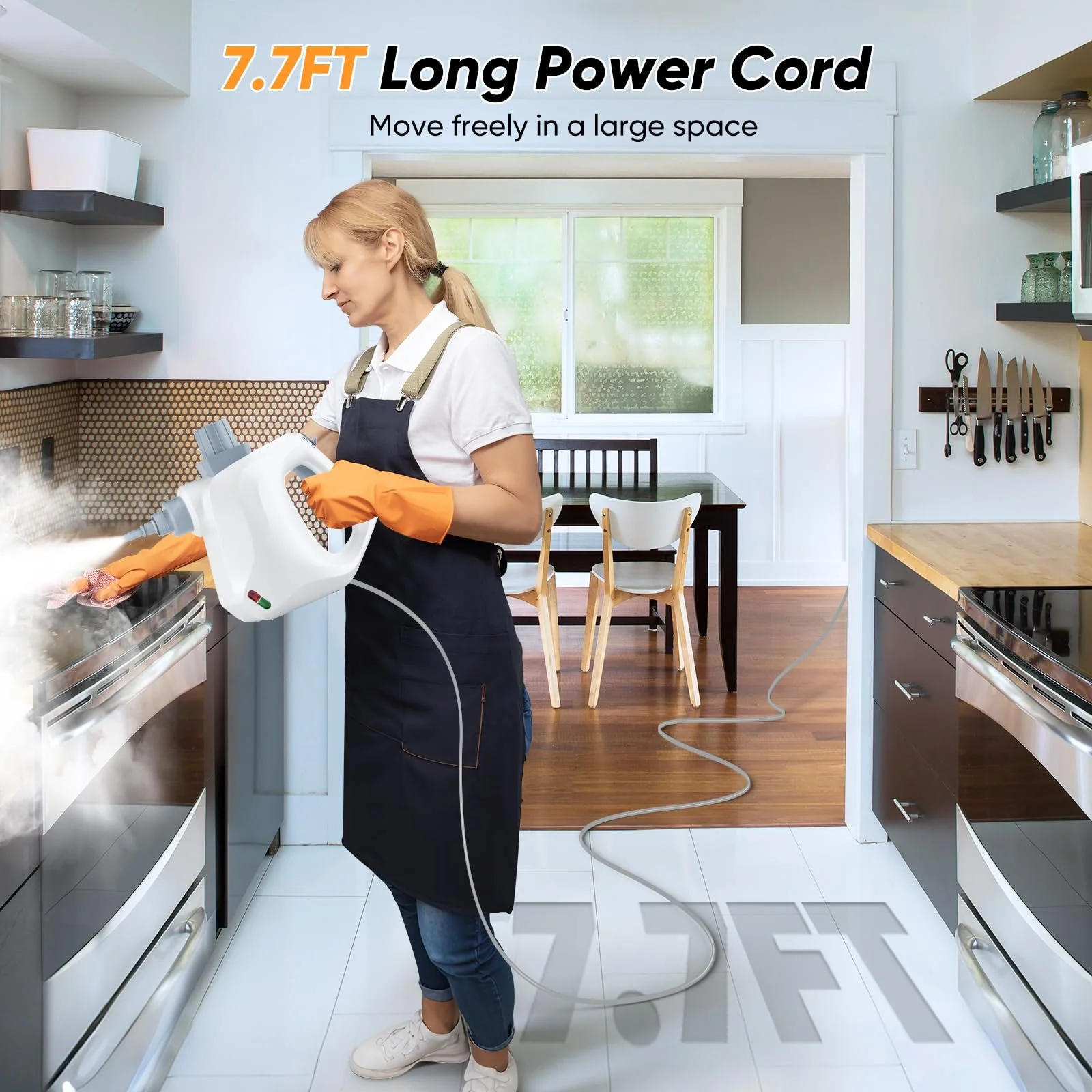 Пароочисник MINENICE, 1000 Вт, ручний пристрій для підлоги, тиск пари 3,2 бар, з 11 аксесуарами, фото №6 Пароочисник MINENICE, 1000 Вт, ручний пристрій для підлоги, тиск пари 3,2 бар, з 11 аксесуарами, фото №6