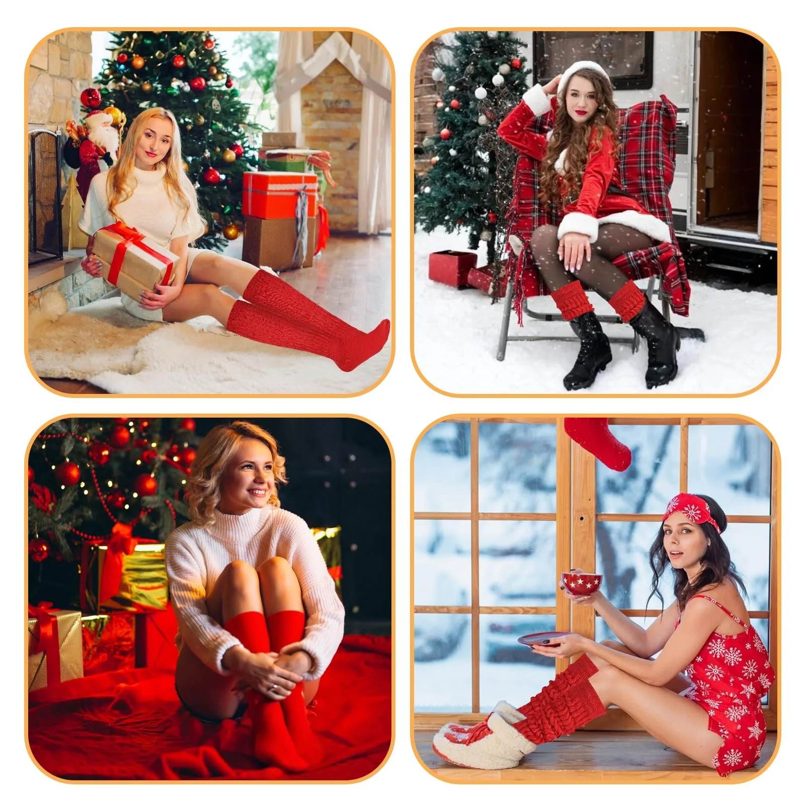 Очень длинные костюмные носки, женские неоновые гольфы, женские носки-гармошки, вязаные носки для сапог, спортивные носки, многослойные носки, неоновая одежда в стиле 90-х, термоноски, наряд в стиле 80-х, фото №5