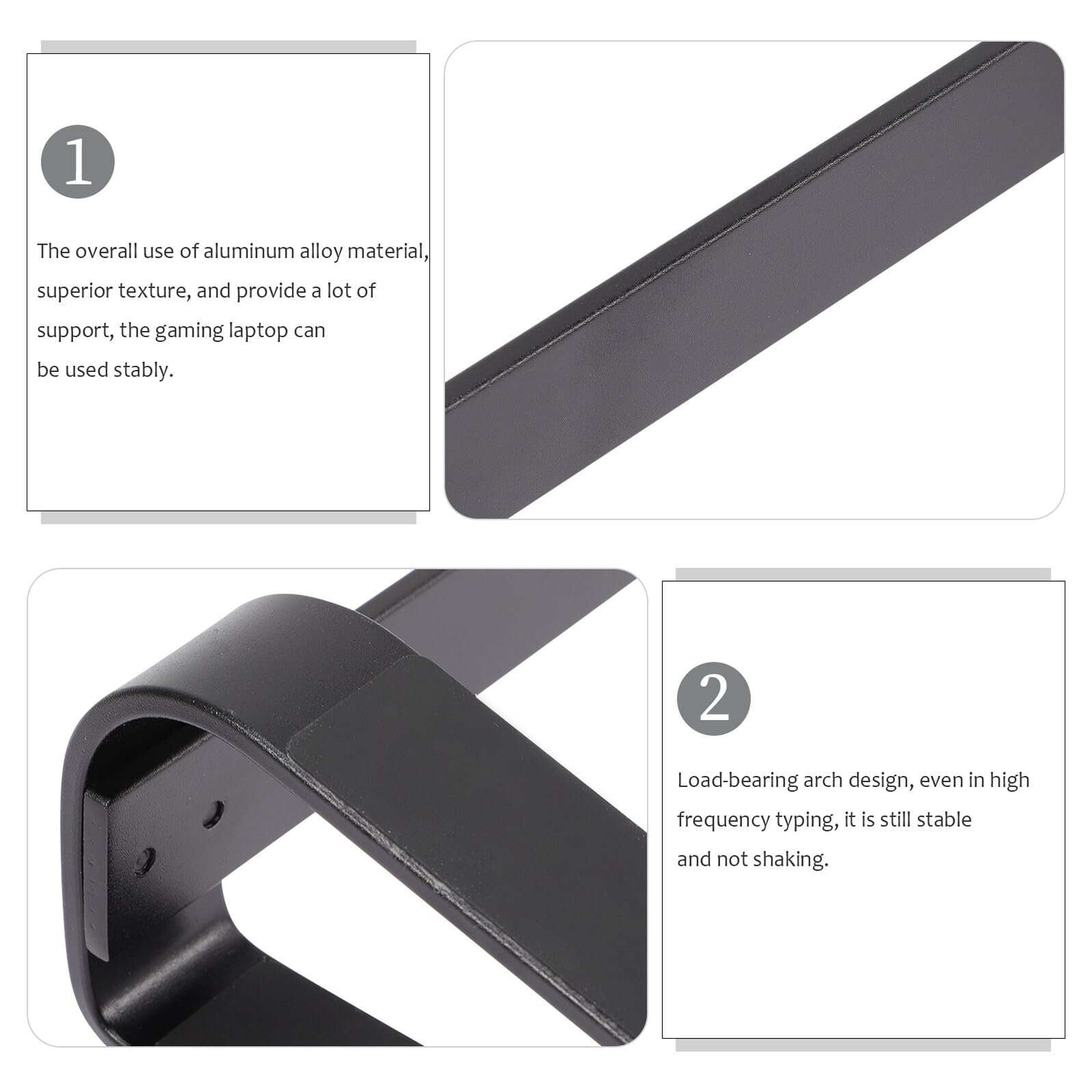 Підставка для ноутбука DOITOOL Ергономічна, алюмінієвий сплав, нековзні силіконові накладки, дихаючий дизайн для охолодження, фото №8