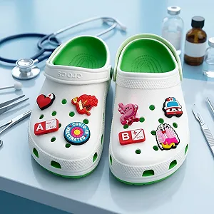 Набор джибитсов для кроксов 8 шт jibbitz crocs Медицина Анатомия Группа крови джибитсы медицина, украшения для кроксов медицинские, аксессуары для Crocs врачу, набор джибитсов анатомия, джибитсы группа крови - Фото 1