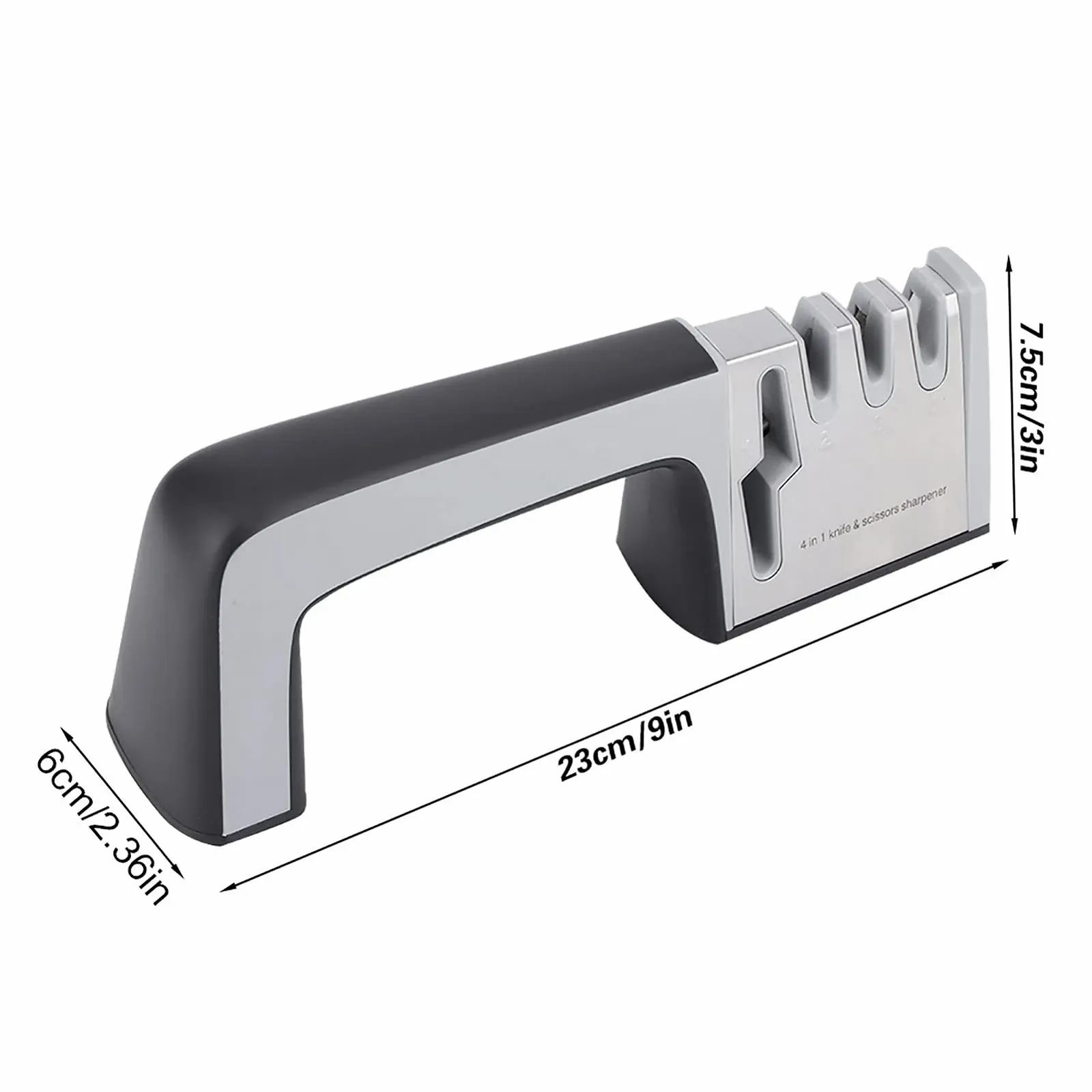 Точило для ножів Pwshymi 4-рівнева багатофункціональна, фото №3