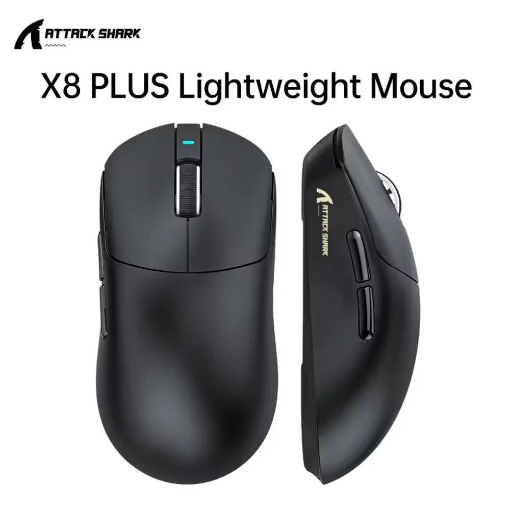 Миша Attack Shark X8 Pro PAW3395Pro 40000DPI 700IPS 60G 1000Hz Black, фото №1