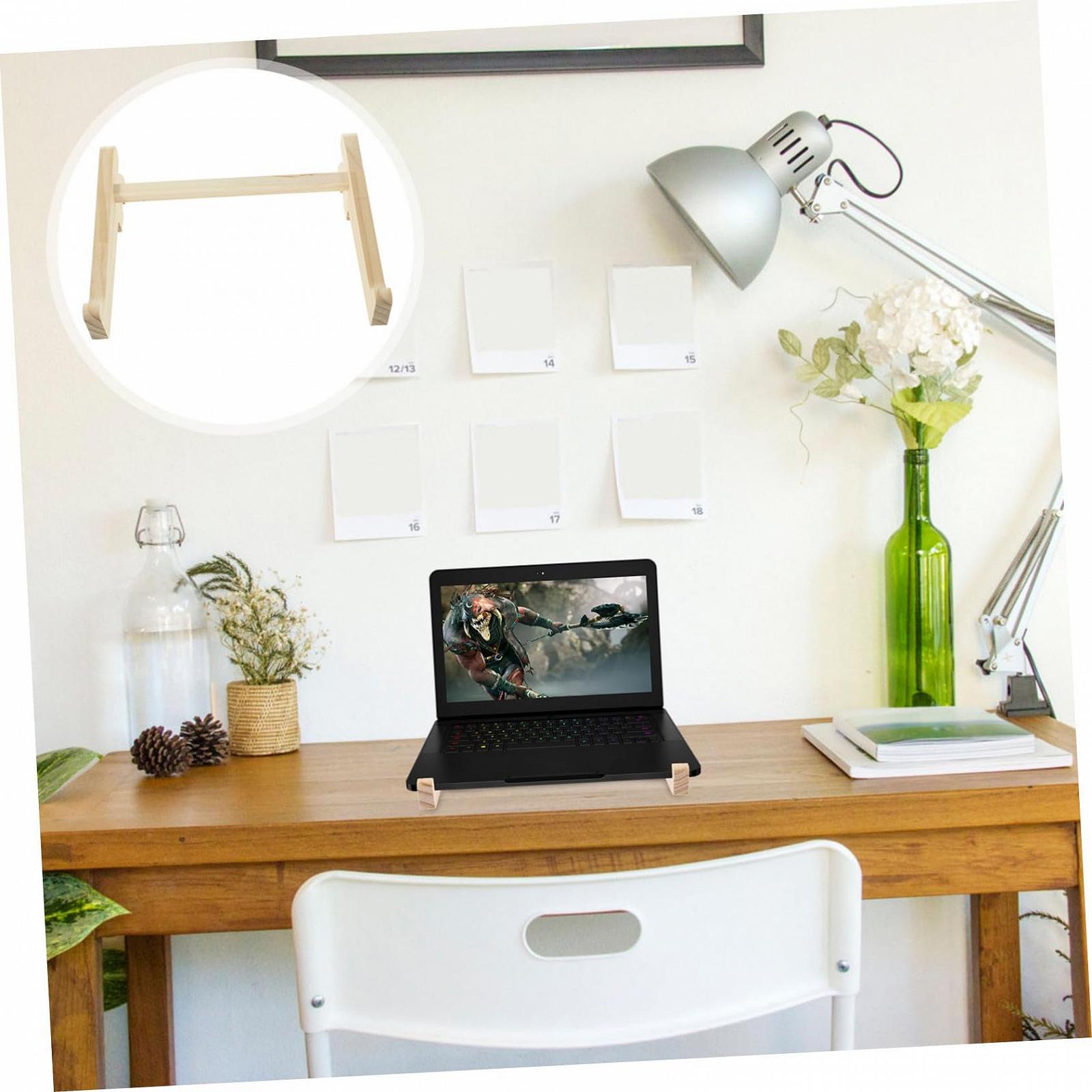 Підставка для ноутбука Дерев'яна Ергономічна Вертикальна, фото №4