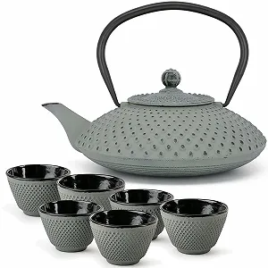 Чайник-заварник Bredemeijer Asia Flat Чавунний Зелений, 1.25 літра - Фото 1