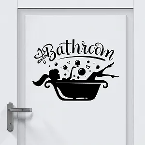 Наклейка на двері ванної Декор Жінка 30 x 22 см synthetic.ua - Фото 1