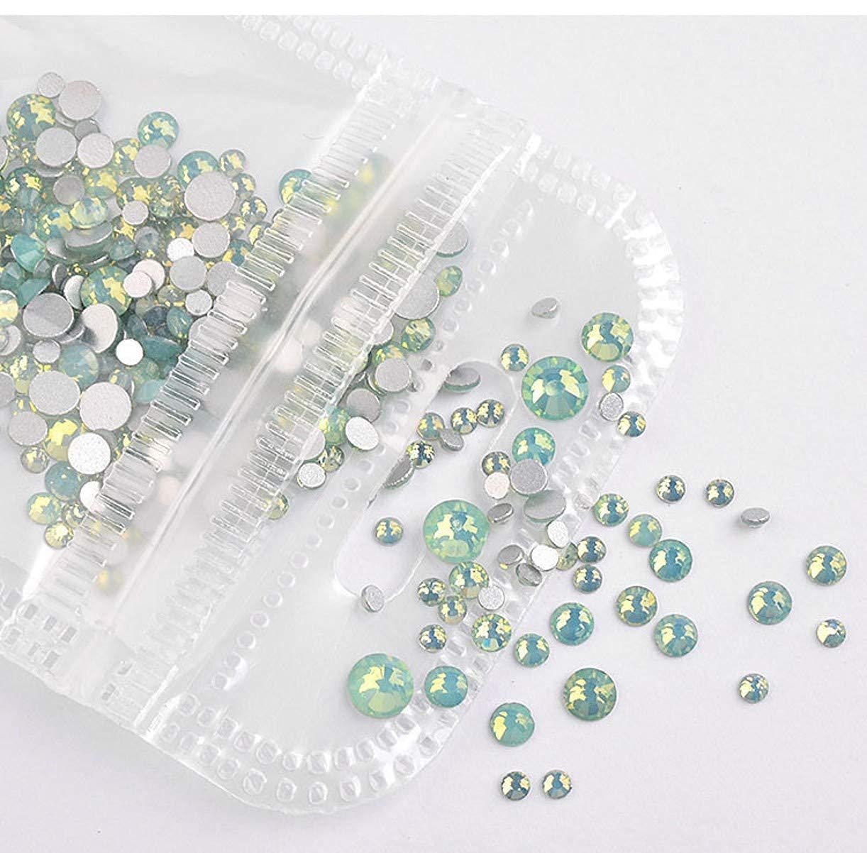 Стразы для ногтей ZHONGJIUYUAN Опал Кристалл 3D Декорации Разные цвета и размеры, 1400 шт, фото №6