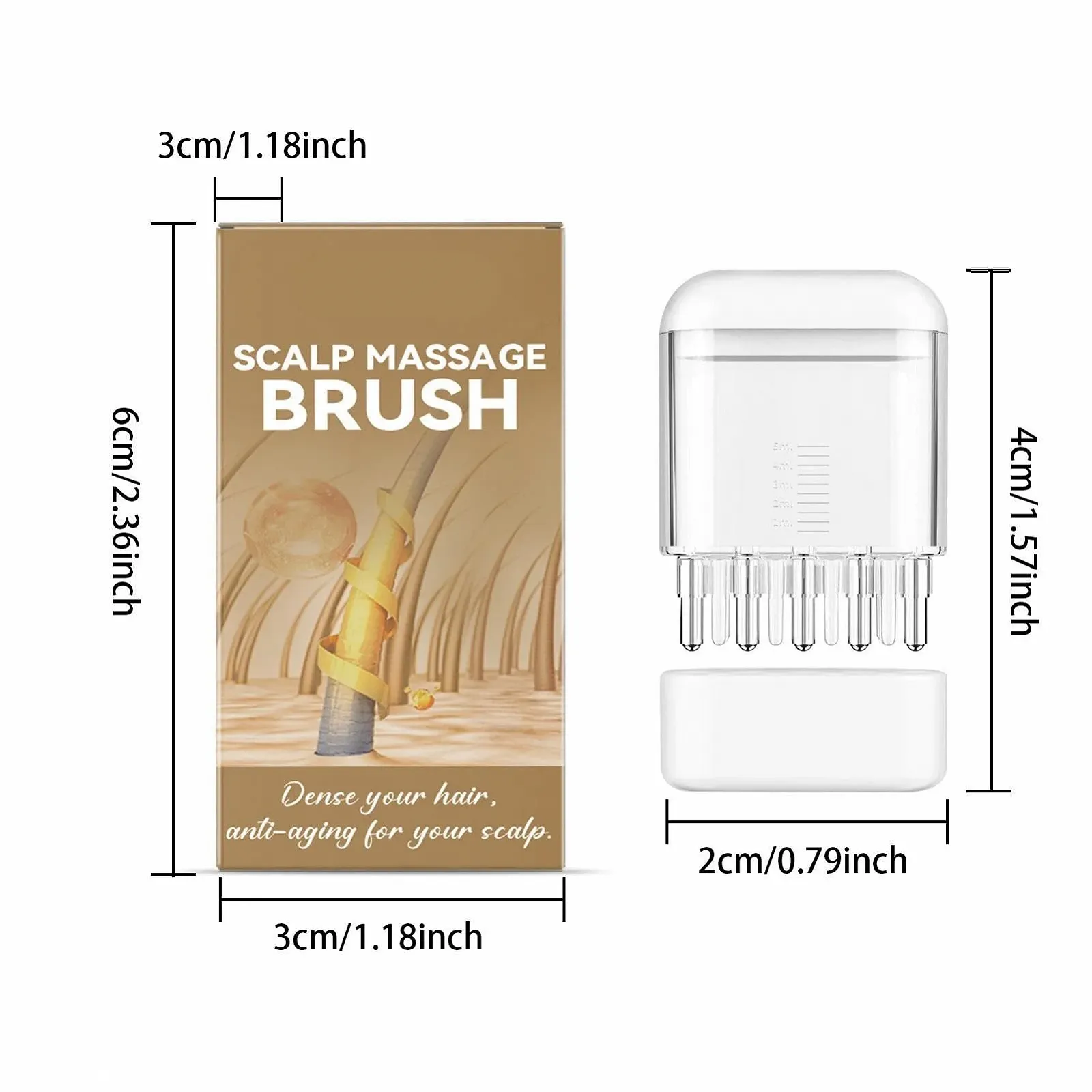 Гребінець-аплікатор для олії Szaluyk, Ефективний ручний гребінець для шкіри голови, фото №6