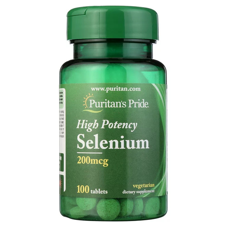 Селен Puritan's Pride Selenium 200 mcg 100 Tablets, фото №1