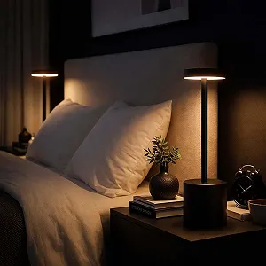 Настольная лампа GLOBO LIGHTING CCT LED 1,2 Вт 138 лм H 34 см Set of 2 Black synthetic.ua - Фото 1