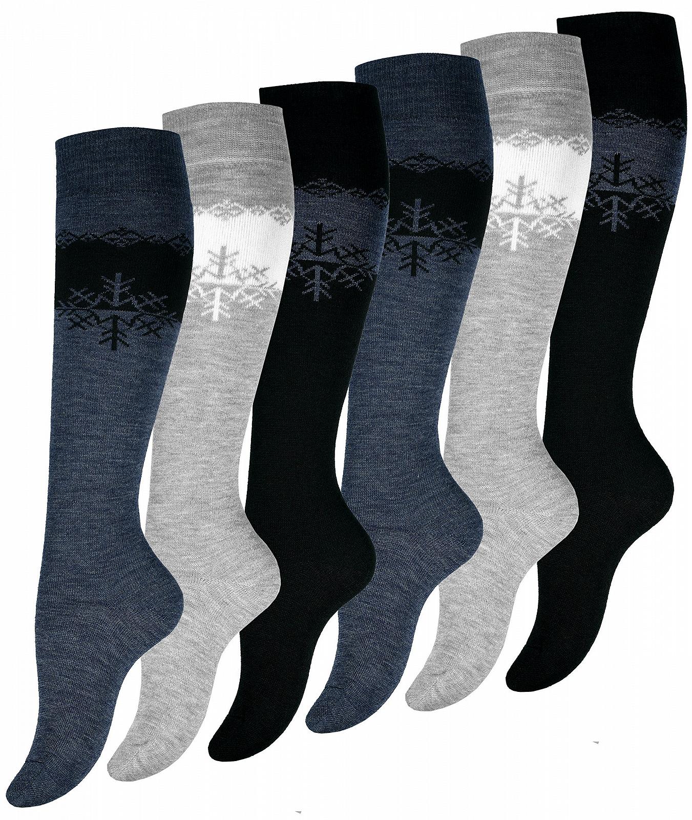 Термошкарпетки до коліна з вовни для жінок (3 або 6 пар), фото №1