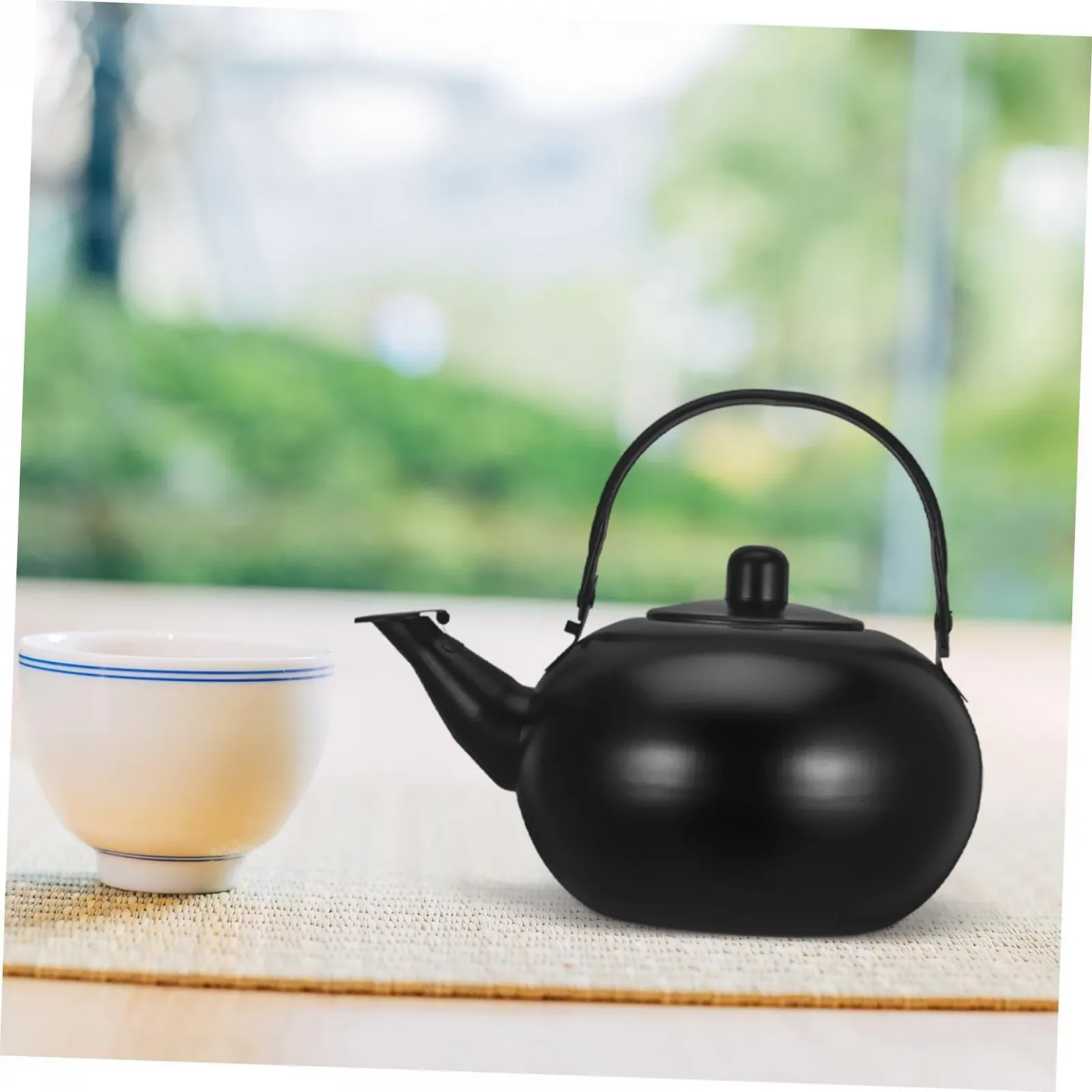 Чайник-заварник FUNNETOYU Edelstahl з вбудованим ситечком, стильний, міцний та рівномірно нагрівається для дому, фото №3