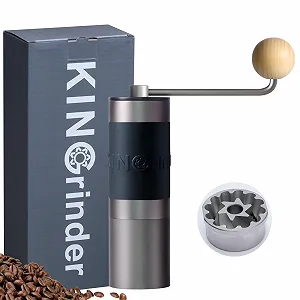Ручная кофемолка KINGrinder K2 с 140 регулируемыми степенями помола для Aeropress, френч-пресса, капельного кофе, эспрессо, вместимость 20-25 г - Фото 1