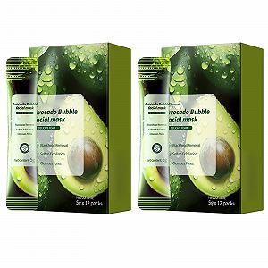 Купити Маска для обличчя Авокадо, 24 шт, Очищуюча бульбашкова маска для обличчя - Фото 1 Маска для обличчя Авокадо, 24 шт, Очищуюча бульбашкова маска для обличчя - Фото 1