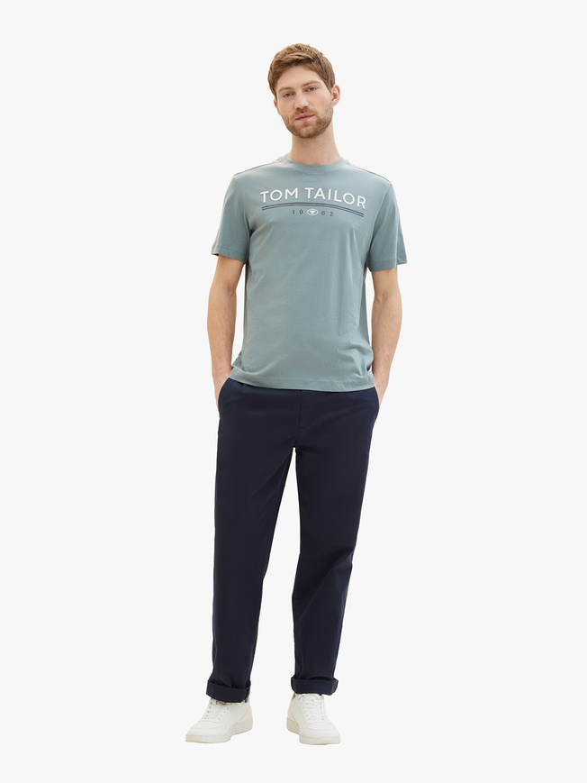 Футболка  WITH A LOGO PRIN 1040988-27475 Tom Tailor Блакитний 2XL, фото №4